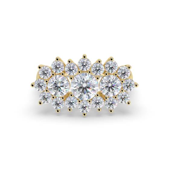 Round Diamond Cluster Ring