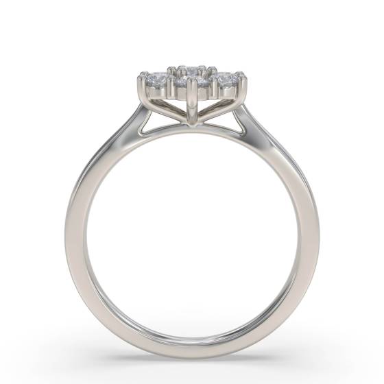 Round Diamond Cluster Ring