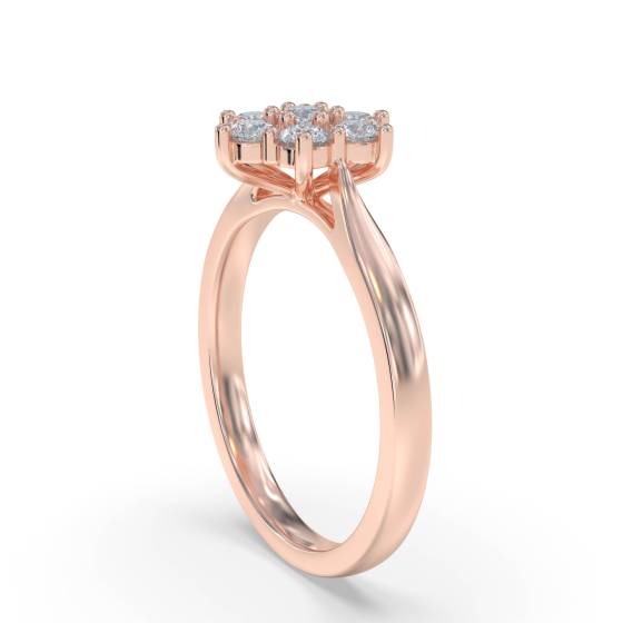 Round Diamond Cluster Ring