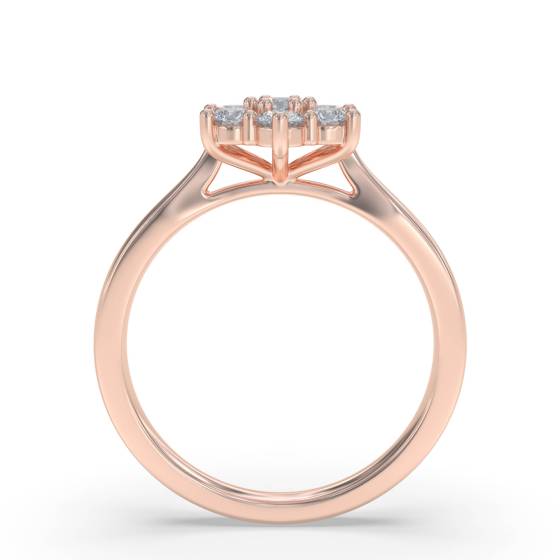 Round Diamond Cluster Ring