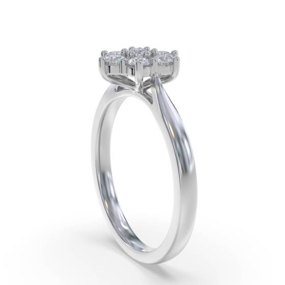 Round Diamond Cluster Ring