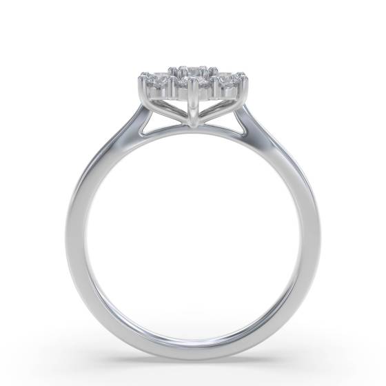 Round Diamond Cluster Ring