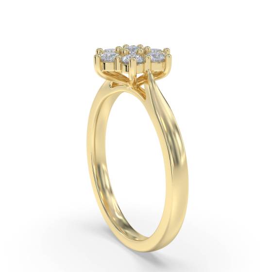 Round Diamond Cluster Ring