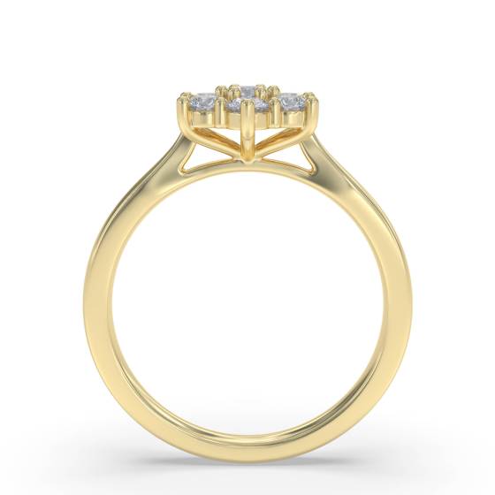 Round Diamond Cluster Ring