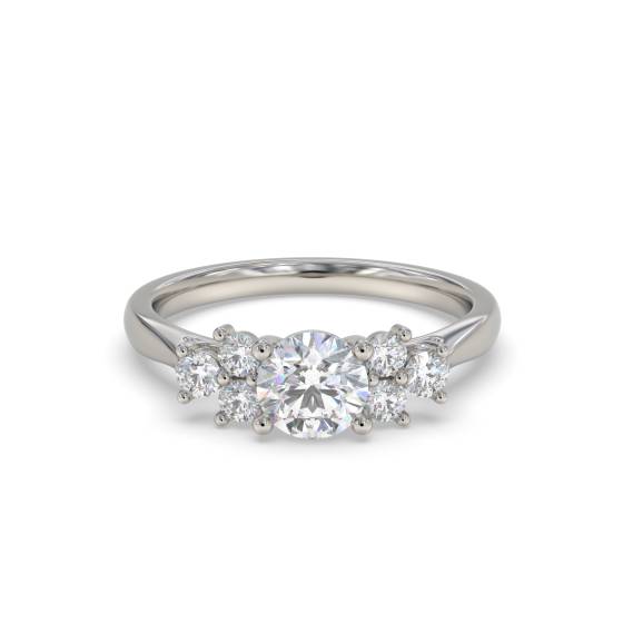 0.80ct Elegant Round Diamond Cluster Ring