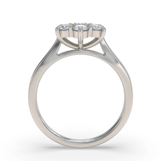 Round Diamond Cluster Ring