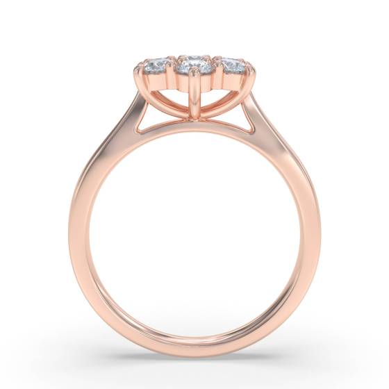 Round Diamond Cluster Ring