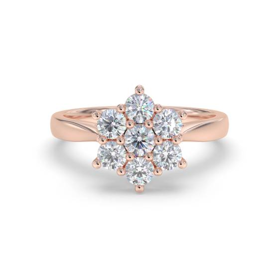 Round Diamond Cluster Ring