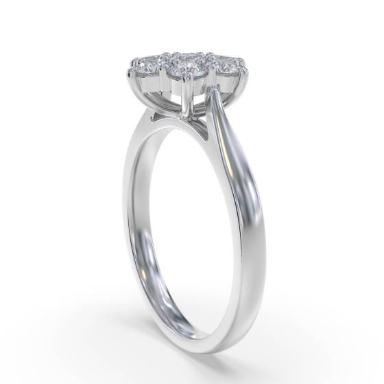 Round Diamond Cluster Ring