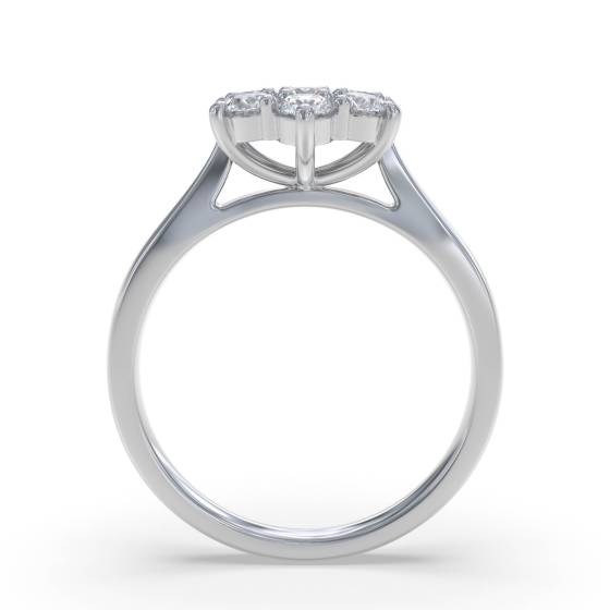 Round Diamond Cluster Ring