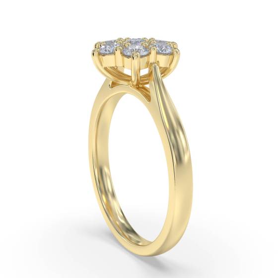 Round Diamond Cluster Ring