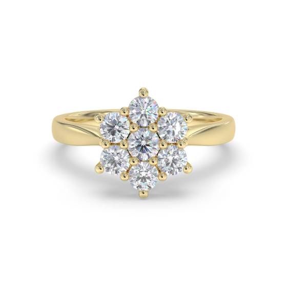 Round Diamond Cluster Ring
