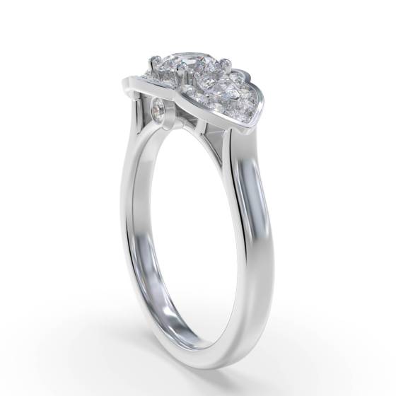 Round Diamond Bezel Set Designer Ring