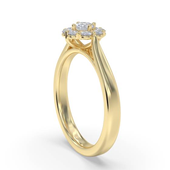 1.30ct Elegant Round Diamond Cluster Ring