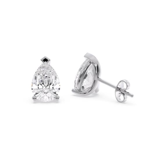 Classic Pear Diamond Stud Earrings