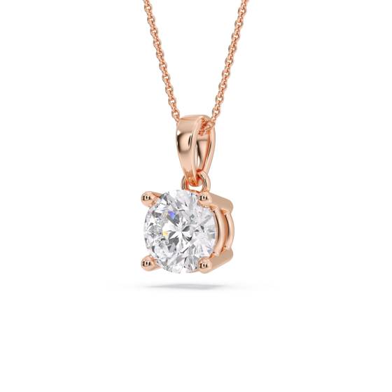 Classic Round Diamond Solitaire Pendant