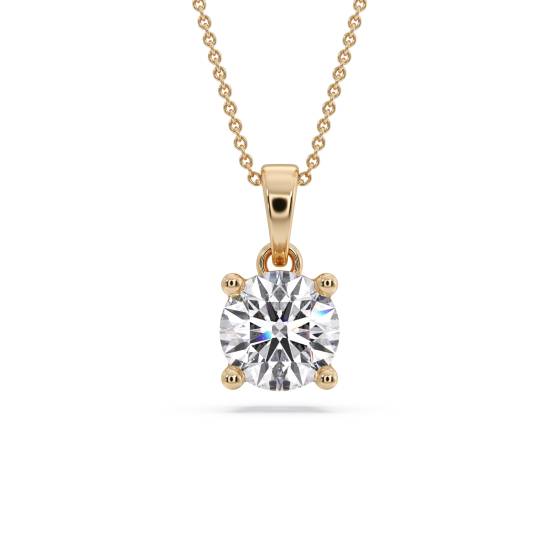 Classic Round Diamond Solitaire Pendant