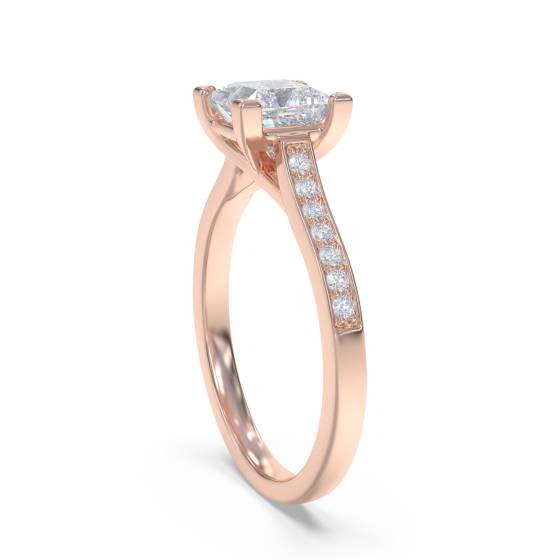 Modern Crossover Princess Diamond Shoulder Set Ring