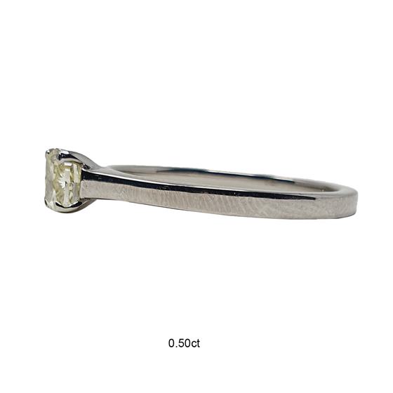 Elegant Fancy Yellow Cushion Diamond Engagement Ring