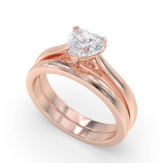 Elegant Heart Diamond Engagement Ring