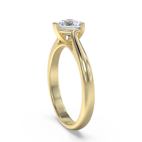 Elegant Heart Diamond Engagement Ring