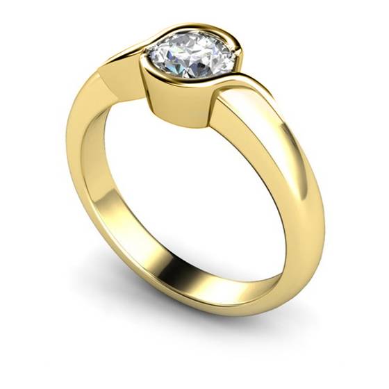 0.30ct I1/H Round cut Natural Diamond Solitaire Ring