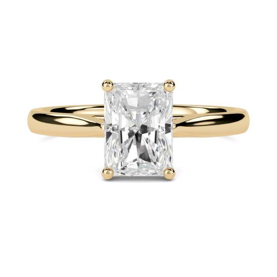 1.55ct VVS2/E Radiant Cut Lab Grown Solitaire Ring