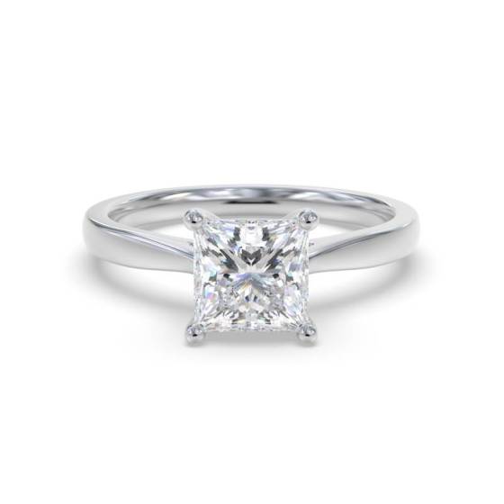 GIA Certified 0.52ct VVS1/E Princess Diamond Engagement Ring