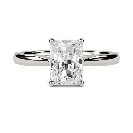 2.04ct VVS2/E Radiant Cut Labgrown Diamond Solitaire Ring