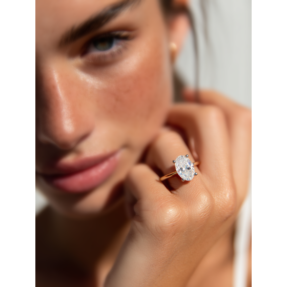 Oval Diamond Engagement Ring