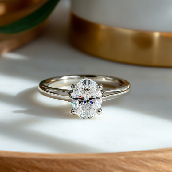 Oval Diamond Engagement Ring