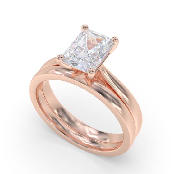 Elegant Radiant Diamond Engagement Ring