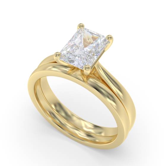 Elegant Radiant Diamond Engagement Ring
