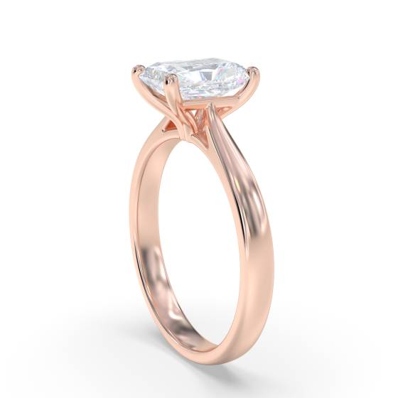Elegant Radiant Diamond Engagement Ring