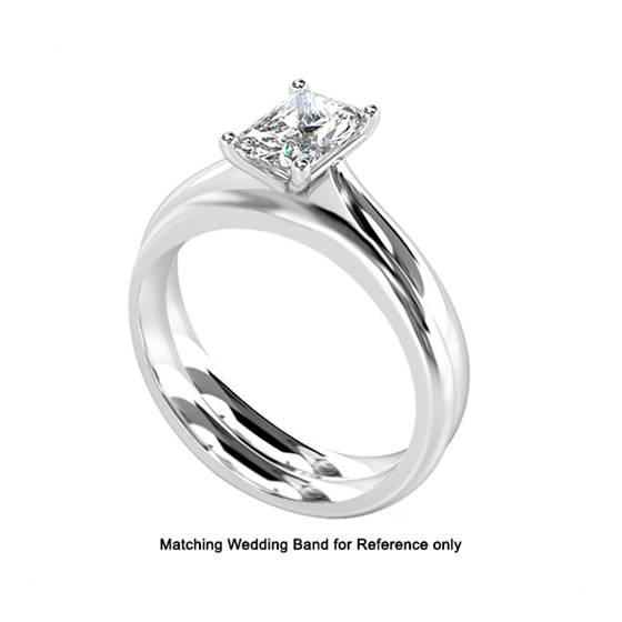 Elegant Radiant Diamond Engagement Ring