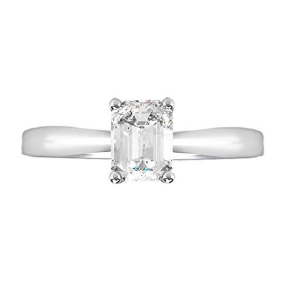 Classic Emerald Diamond Engagement Ring