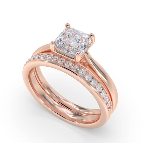 Elegant Asscher Diamond Engagement Ring