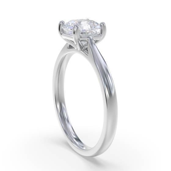 Elegant Asscher Diamond Engagement Ring