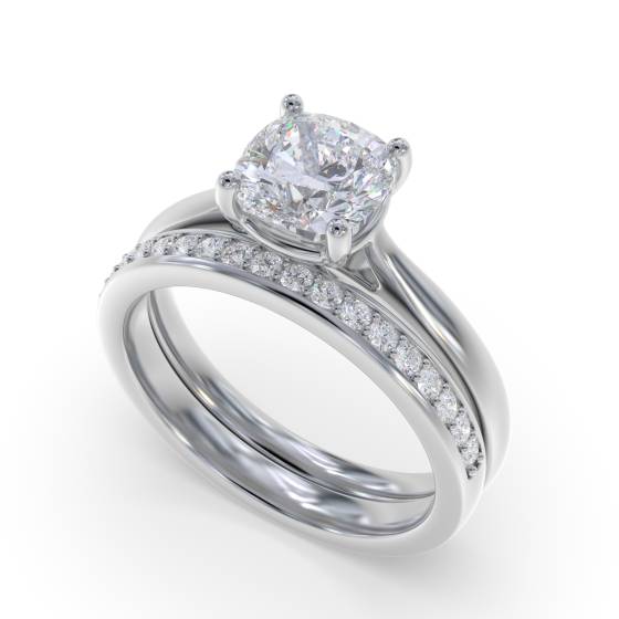 Elegant Cushion Diamond Engagement Ring