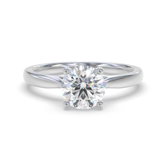 Elegant Round Diamond Engagement Ring