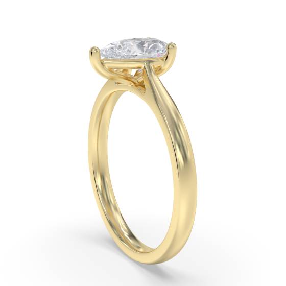 Classic Pear Diamond Engagement Ring