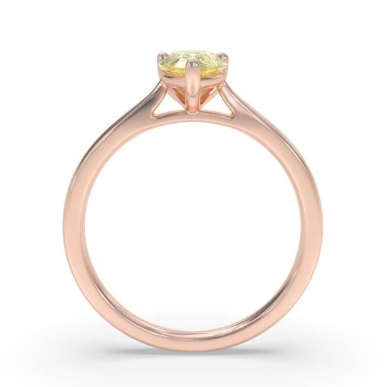 Fancy Yellow Pear Diamond Solitaire Ring
