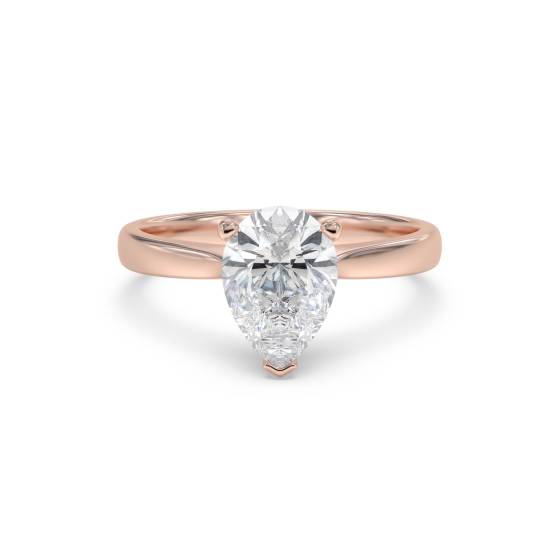 Classic Pear Diamond Engagement Ring