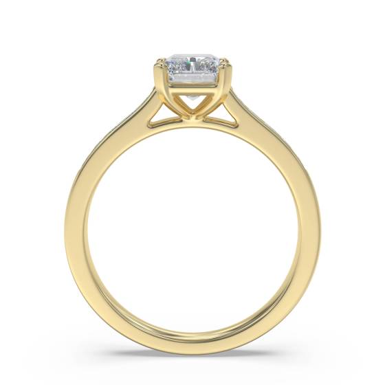 Radiant Diamond Shoulder Set Ring