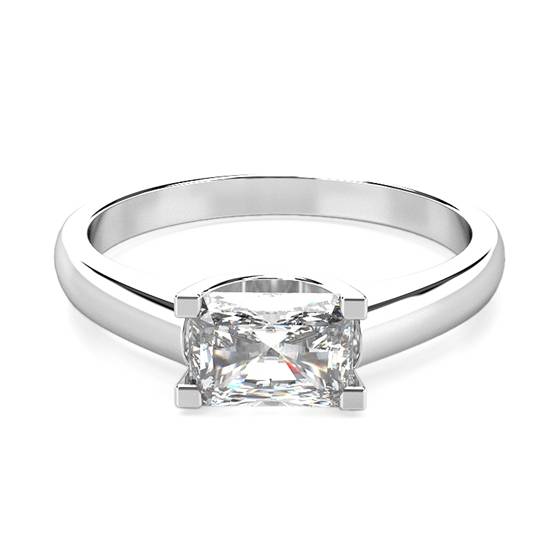 0.70 VVS2/E Unique Emerald Natural Diamond Engagement Ring