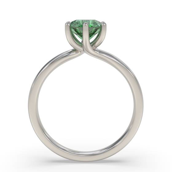 Classic Round Emerald Solitaire Ring