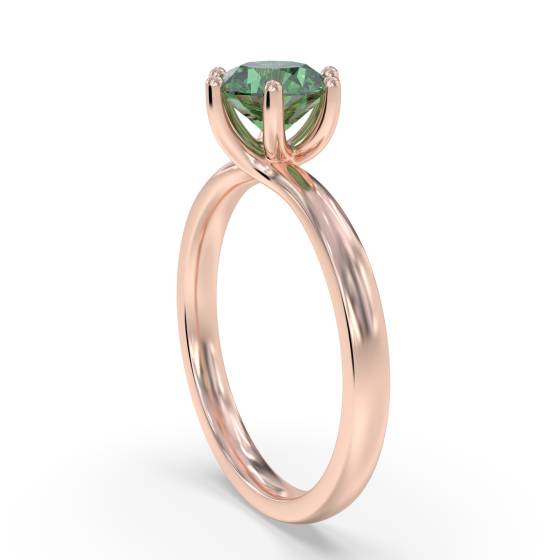 Classic Round Emerald Solitaire Ring