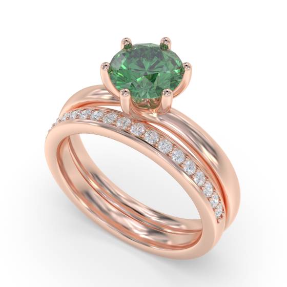 Classic Round Emerald Solitaire Ring
