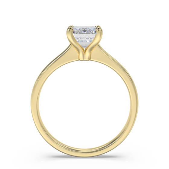 Traditional Emerald Diamond Engagement Ring