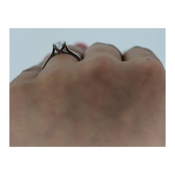 Round Diamond Shoulder Set Ring